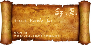 Szeli Renáta névjegykártya